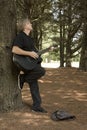 Guitarist Outdoors Royalty Free Stock Photo