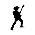 Guitarist silhouette black