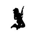 Guitarist silhouette black