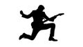 Guitarist Silhouette Rock Music Performer Vector, vector design Generative AI Royalty Free Stock Photo