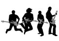 Guitarist silhouette vector Royalty Free Stock Photo