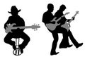 Guitarist silhouette vector