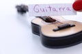 Guitarra, Portuguese word for Guitar in English Royalty Free Stock Photo