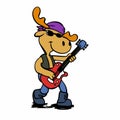 Guitarrist moose - rocker moose