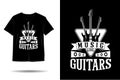 Guitars music silhouette t shirt design