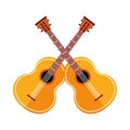 Guitars musical instruments isolated icons