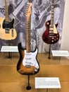 Electric Guitars Of Three Celebrities On Display