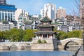 Jiaxiu Pavilion view, Guiyang city, China Royalty Free Stock Photo