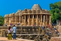 Visitors at Sun Temple, Modhera Gujarat.