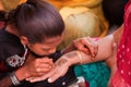 Details of Mehndi Designs on a Hand