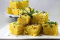 Gujarati Farsan Khaman dhokla/Vati dal Khaman