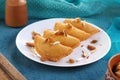 Gujiya - Indian Food Sweet Dumplings Made during the Holi Festival Royalty Free Stock Photo