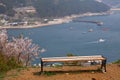 Gujora Beach viewpoint bench in Geoje, Korea