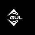 GUL abstract technology logo design on Black background. GUL creative initials letter logo concept Royalty Free Stock Photo