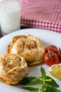 Gul borek and ayran Royalty Free Stock Photo