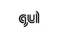 GUL Creative Unique Modern Letter Logo Design. Elegant Monogram Logo Design with Decorative Elements and Typography Royalty Free Stock Photo