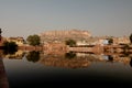 Gulab Sagar Lake in old city near Sardar Market of Jodhpur. Constructed in 1788 by Gulab Rai the beloved of Maharaja Vijay Singh Royalty Free Stock Photo