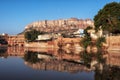 gulab sagar talab mehrangarh reflection Royalty Free Stock Photo