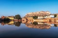 gulab sagar talab mehrangarh reflection Royalty Free Stock Photo