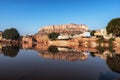 gulab sagar talab mehrangarh reflection Royalty Free Stock Photo