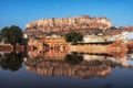 gulab sagar talab mehrangarh reflection Royalty Free Stock Photo