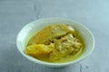 Gulai Ayam cili api or spicy chicken with tumeric and coconut, famous food in malay