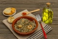 gulas with garlic prawns Royalty Free Stock Photo