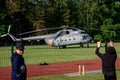 Lithuanian Air Force helicopter landed on wrong football stadium