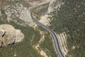 Gulek Castle. Road in the valley Gulek BogazÃÂ± Adana Turkey Royalty Free Stock Photo