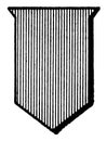 Gules Shield Color are represented by vertical lines, vintage engraving