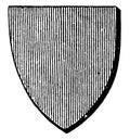 Gules Shield is a heraldic shield with a red surface vintage engraving