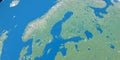 Gulf of Bothnia in planet earth, aerial view from outer space