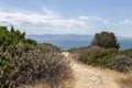 Gulf of Cagliari view from the Calamosca tower in Sardinia, Italy Royalty Free Stock Photo