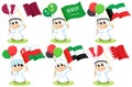 Gulf Cooperation Council Flags Royalty Free Stock Photo