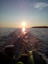Gulf of Finland, beautiful sunset.