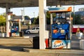 Gulf Gas station pumps Royalty Free Stock Photo