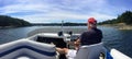 A man enjoying travelling around the Gulf Islands near Vancouver, British Columbia