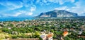 Gulf of Mondello and Monte Pellegrino, Palermo, Sicily island, Italy