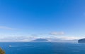 Gulf of Naples and Mount Vesuvius. View from Sorrento city, Ital Royalty Free Stock Photo