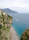 Salerno Gulf seen from the high cliffs of Amalfi Coast, Amalfi Coast, Italy