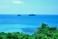 Gulf Sea Horizon Tropical Islands Background