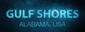 Gulf Shores. Alabama. USA special blue banner background