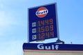 Gulf Sign with Fuel Prices