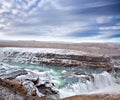 Gulfoss waterfall in Iceland Royalty Free Stock Photo