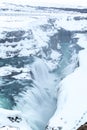 Gulfoss Waterfall Iceland Winter Royalty Free Stock Photo