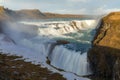 Gulfoss Waterfall Iceland Winter Royalty Free Stock Photo