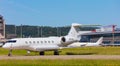 Gulfstream G650 airplane at Zurich Airport Royalty Free Stock Photo