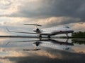 Gulfstream G650 after a big rainstorm Royalty Free Stock Photo