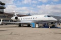 Gulfstream G650ER business jet airplane Royalty Free Stock Photo