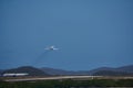 Gulfstream G450 leaving Aruba Royalty Free Stock Photo
